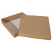 Kannellinen laatikko Sober 160x160x32 mm ruskea luonto (100-kpl)
