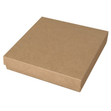 Kannellinen laatikko Sober 125x125x32 mm ruskea luonto (100-kpl)
