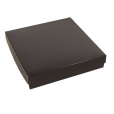 Kannellinen laatikko Sober 125x125x32 mm musta (100-kpl)