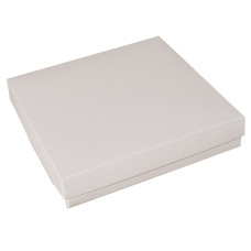 Kannellinen laatikko Sober 125x125x32 mm valkoinen (100-kpl)