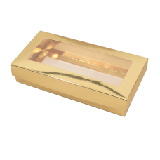 Ikkuna-kannellinen laatikko Sober 159x78x32 mm kulta (100-kpl)