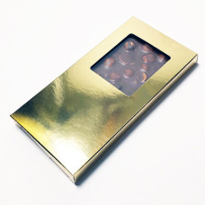 Näyte:  Suklaalevyn laatikko 160x80x15 mm kulta 