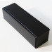 Pullolaatikko Pellava kohokuvioitu 340x90x90mm musta 1 pullo (100-kpl)