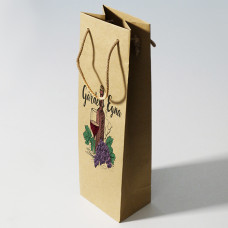 Pullopussi luksus omalla painatuksella 120x90x400mm luonnonruskea (100 kpl pakkaus)