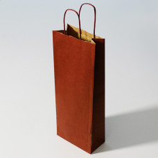 Pullopussi kierretyillä kahvoilla 150x80x395 mm viinin punainen (25-kpl)