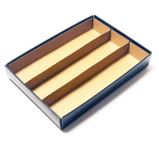 Praliini lisäosa lokeroilla 159x112x19 mm luonnonruskeaa pahvia (100 kpl)