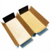 Praliini lisäosa lokeroilla 82x78x19 mm luonnonruskeaa pahvia (100 kpl)
