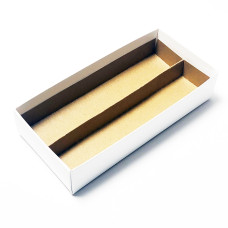 Praliini lisäosa lokeroilla 159x78x19 mm luonnonruskeaa pahvia (100 kpl)