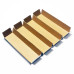 Praliini lisäosa lokeroilla 125x125x19 mm luonnonruskeaa pahvia (100 kpl)