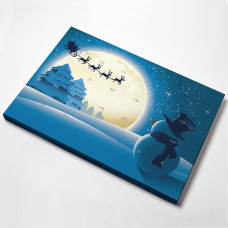 Adventtikalenteri Lumiukko 420x310x26 mm (25kpl)