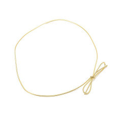 Elastinen naru rusettilla 10" kulta (50-kpl)