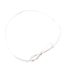 Elastinen naru rusettilla 10" hopea (50-kpl)