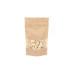 Doypack Standup Zip-laukut Ikkunalla Luonnon ruskea 110x65x185 mm 100 kpl